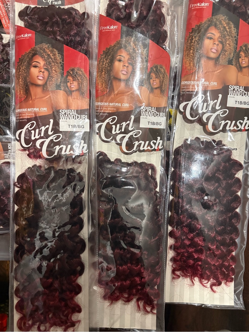 Curl Crush Spiral WandCurl Synthetic Hair - Burgundy Ombre (T1B/BG)